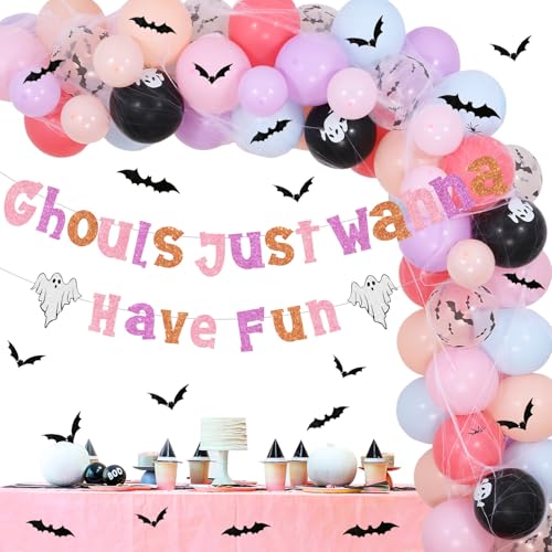 Pastel Halloween Party Decorations - Balloon Garland Arch Kit wit...
