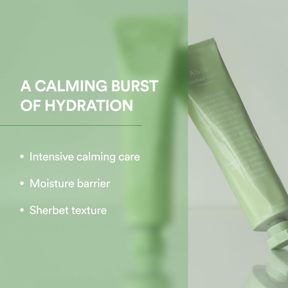 Abib Heartleaf Creme Calming Tube 2.53 fl oz I Calming, Facial Cream