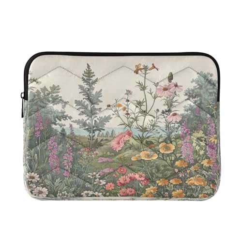 Funda para laptop 13-14 pulgadas impermeable con diseño floral