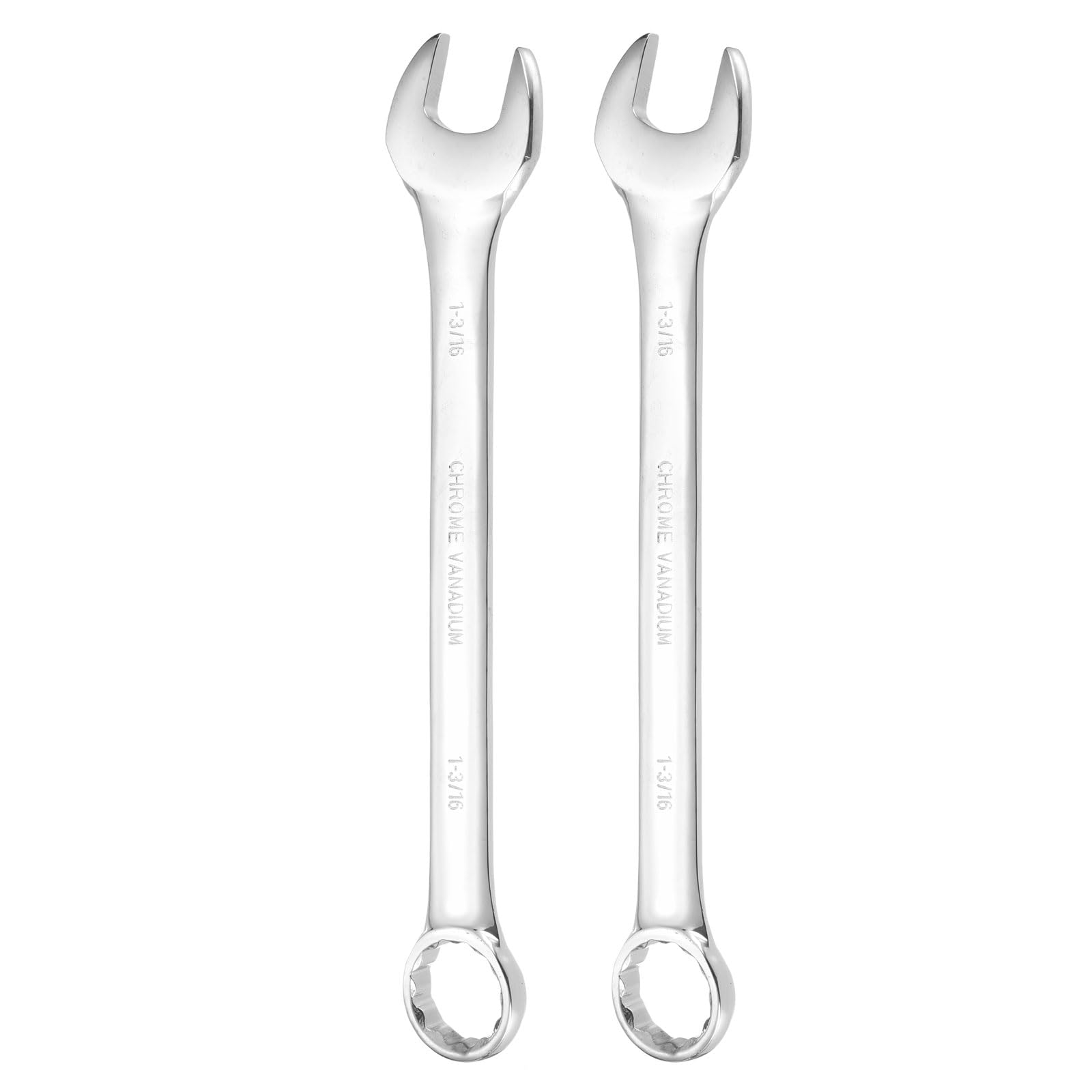 sourcing map 2Pcs Combination Wrench 1-3/16" Open End 10-Degree Offset 12-Point Box End Double Ended Wrenches Spanners Tools for Household Automotive Machinery DIY Repair