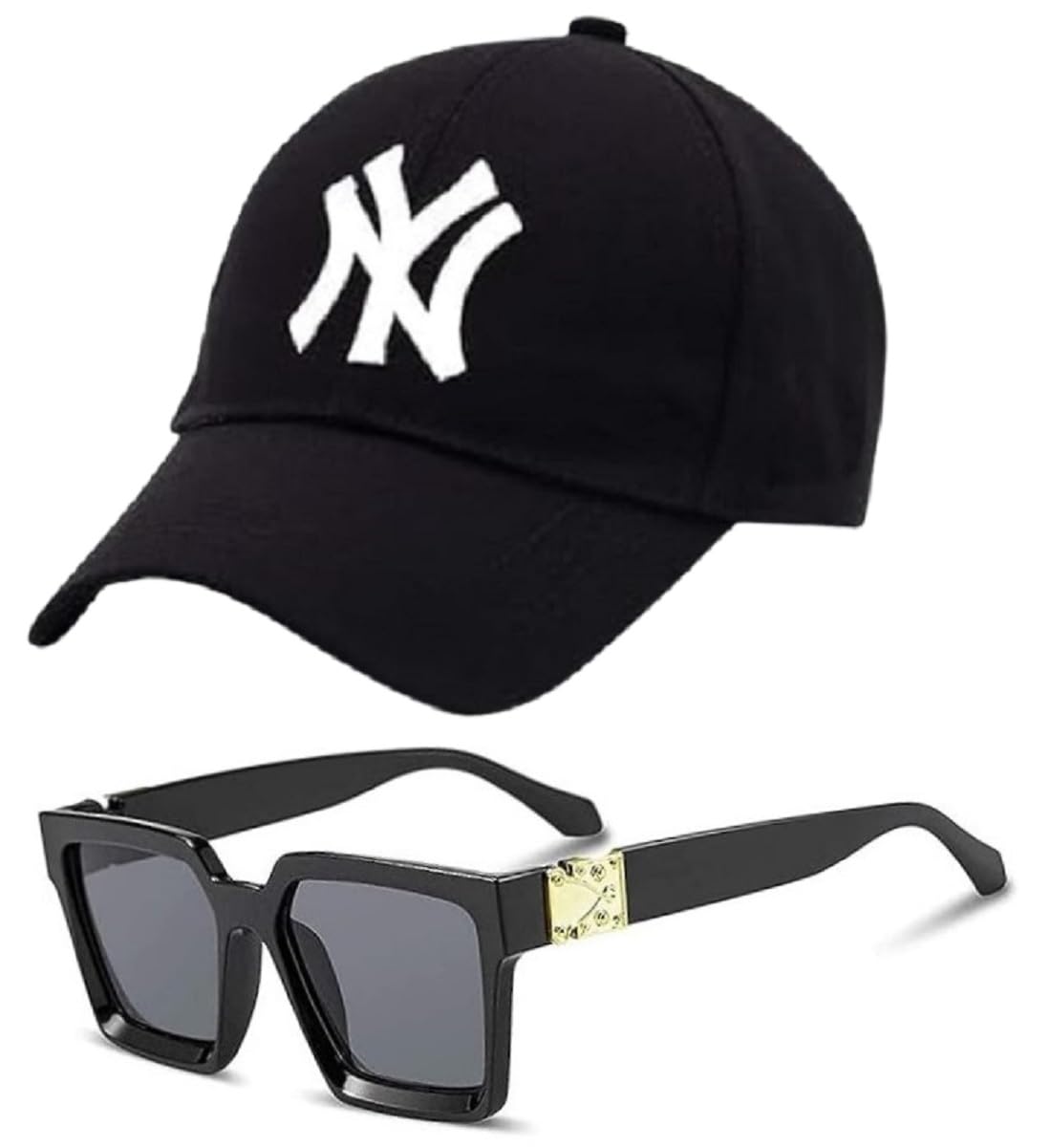 Adjustable Baseball Sport Cap,& Sunglass Combo for Men & Boys.(Pack of 2)-image-19