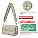 NAARIIAN Shoulder bags for women, Light-weight small puffer purses waterproof, hand-woven puffy bag crossbody handbag(Camel Grey)