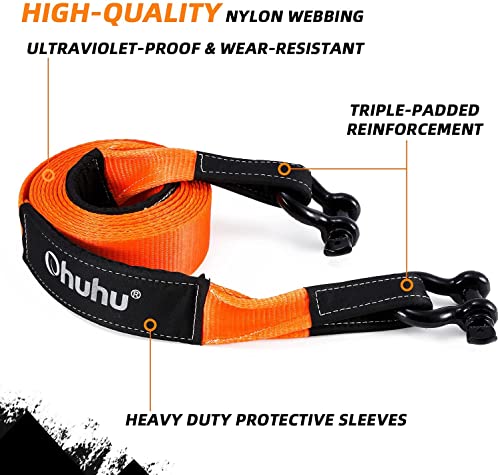 Ohuhu Y60-82000-59-A Heavy Duty Tow Straps Recovery Kit 3 Inch X 30Ft thumb #1