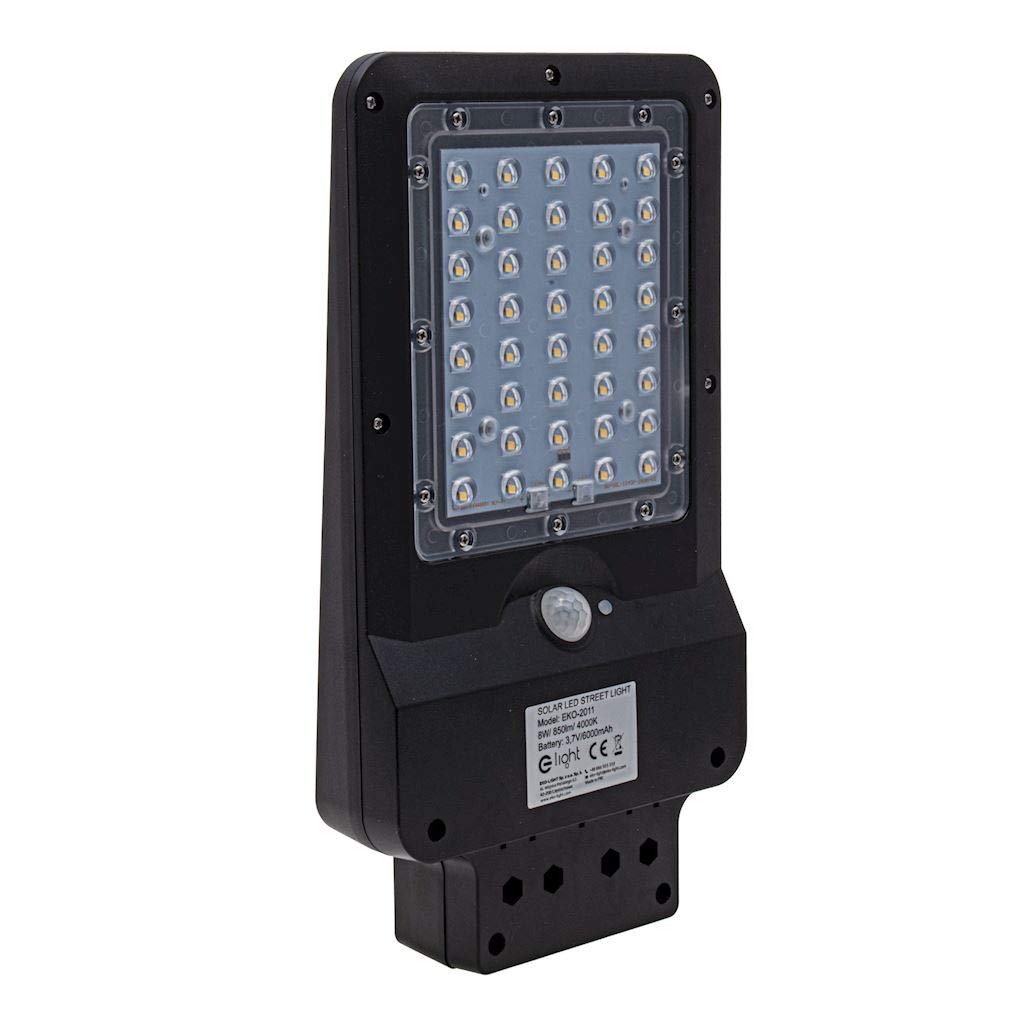 Lampy solarne z czujnikiem ruchu LED lampy solarne do użytku na zewnątrz ogród wodoszczelne transformer LED czarne 8 W 850 lm IP65 EKO2011