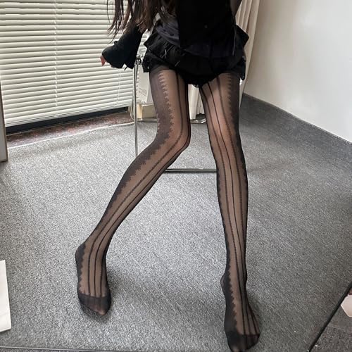Image of Benefeet Sox Womens Sheer Tights Girls Floral Patterned Sheer Nylon Pantyhose Stockings Silky Party Lolita Tights Gifts