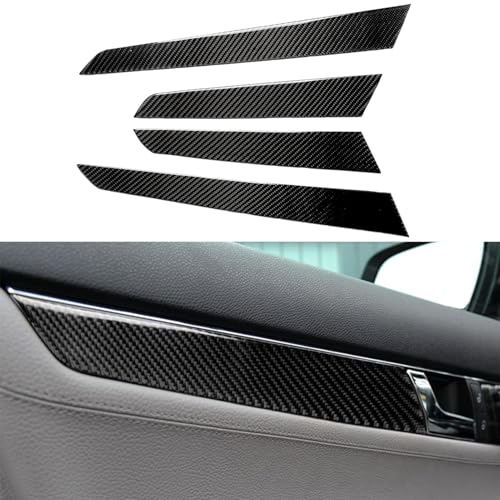 Fastening of Rear Door Trim Bar - 2020 Mercedes-Benz GLE-Class & GLS-Class 6 NVCNX Carbon Fiber Compatible with Mercedes-Benz C-Class W204 C250 C300 C350 C63 AMG 2008 2009 2010 2011 2012 2013 2014 Sedan Accessories Door Panel Cover Interior Trim Sticker Decal 4PCs