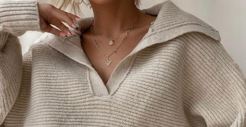 Women V Neck Oversize Knitted Sweater Ribbed Puff Sleeve Casual Loose Sweaters Winter Solid Pullover Top Jumpers3