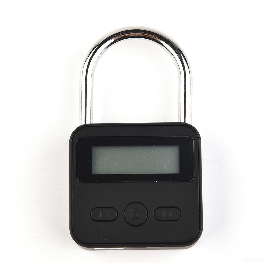 Candado blanco digital con temporizador de zinc recargable USB de 99h