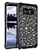 Casetego Compatible Galaxy Note 8 Case,Glitter Sparkle Bling Three Layer Heavy Duty Hybrid Sturdy Armor Shockproof Protective Cover Case for Samsung Galaxy Note 8,Shiny Black