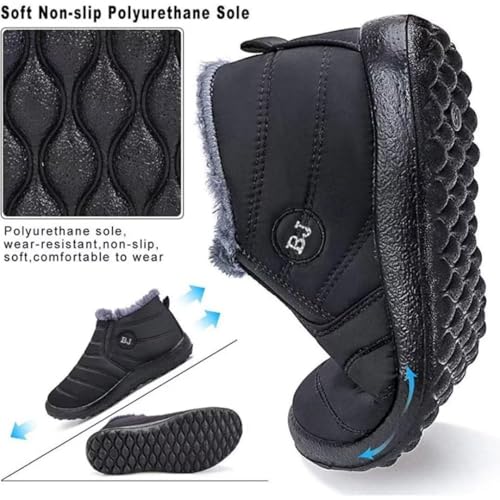 Warm Snow Shoes For Women Outdoor Fur Lining Winter Shoes Anti-Slip Lightweight Ankle Bootie4