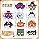 Pellinch Halloween Masken Kinder, 10 Stück Halloween Filzen Maske, Halloween Kinder Cosplay Masken Set, Kürbisgeist Fledermaus Vampir Hexen Maske für Kindergeburtstag Halloweens Fancy Dress Party