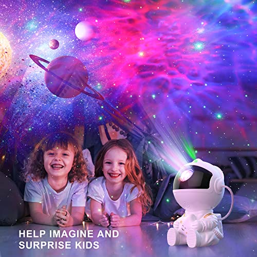 Astronaut Galaxy Projector Starry Night Light Projector, Astronaut Light Projector with Nebula,Timer and Remote Control, USB Powered 360° Adjustable Spaceman Light Projector, for Children and Adults