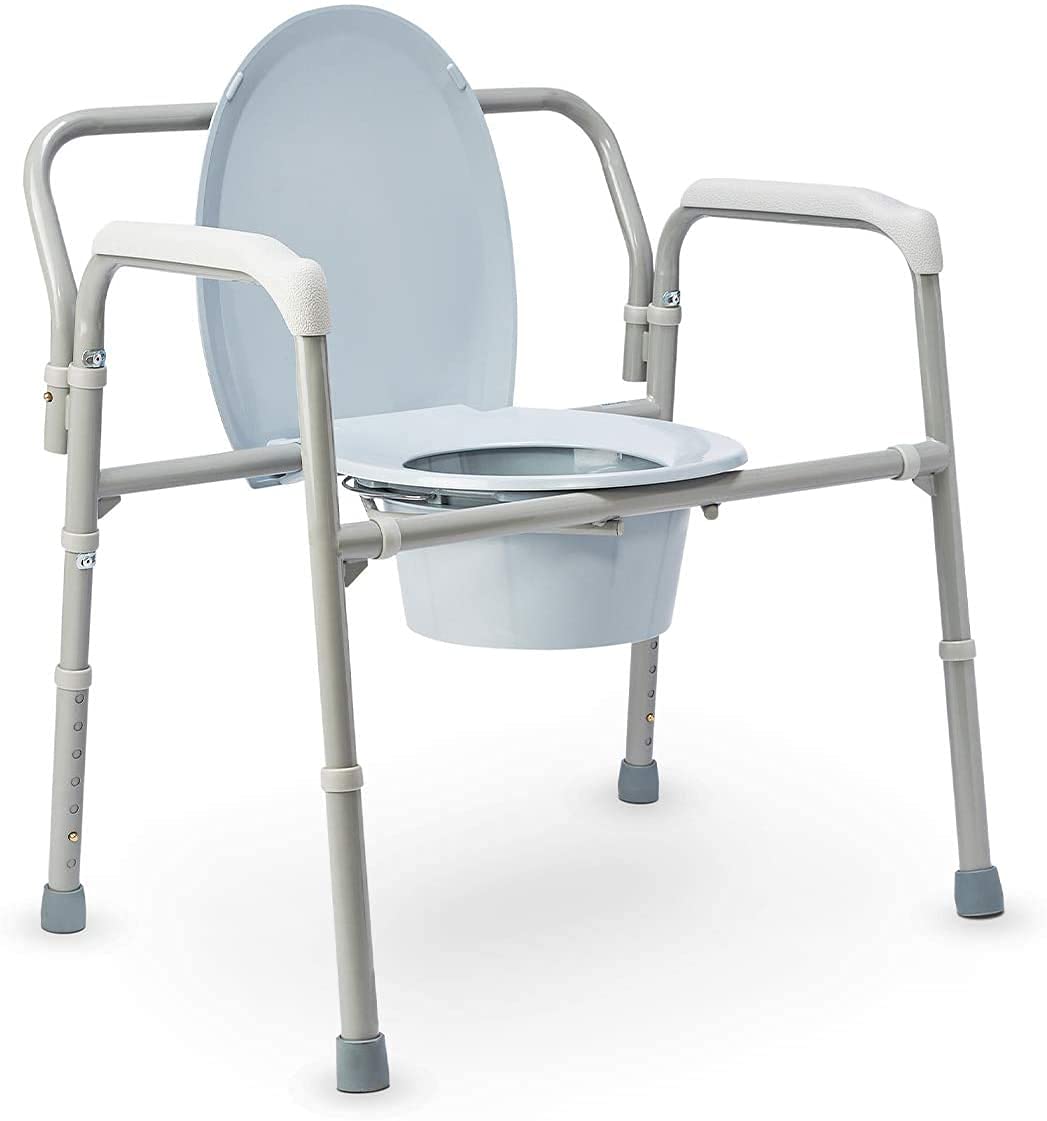 Buy OasisSpace Heavy Duty Bedside CommodeBariatric Folding Commode
