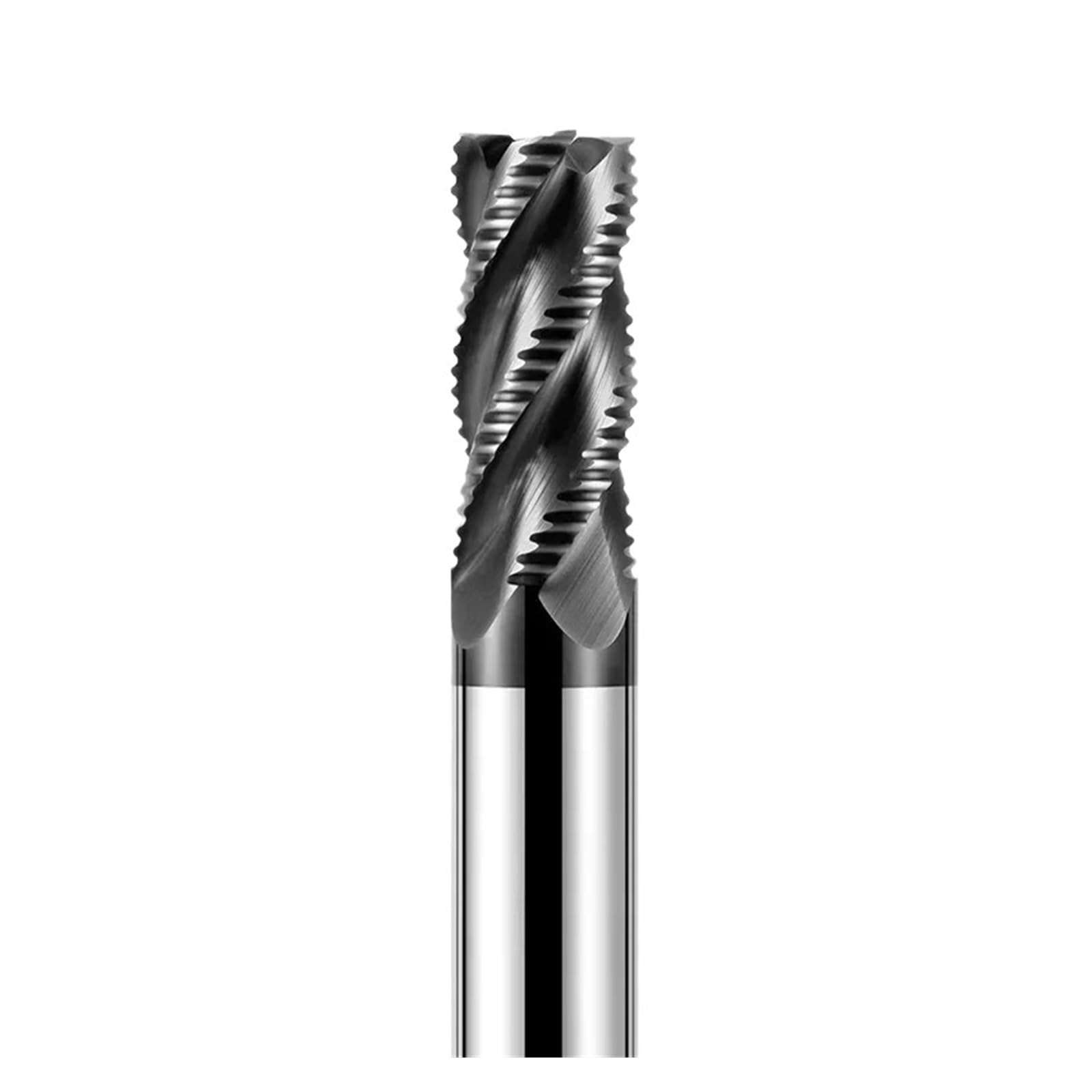 1 szt. Frez zgrubny HRC66 4 rowek do stali nierdzewnej aluminium frez CNC narzędzie metalowe 6mm 7 8 10 12MM 20MM obróbka zgrubna(D16x45x100Lx4F)