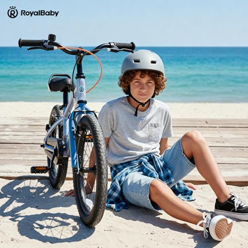 Image of RoyalBaby EZ-Pro Kids Bike, Lightweight Aluminum 2-in-1 Balance to Pedal Bike with One-Key Switch, 14 16 18 20 Inch for Age 3-10 Years