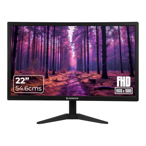 Image of ZEBSTER GV222, 22 Inch (54.6cm) LED Monitor, Dual HDMI & VGA Input, FHD 1920 x 1080, 250nits Brightness, 300000:1 Dynamic Contrast Ratio, 16.7M Colors, 16:9 Aspect Ratio, Wall Mountable