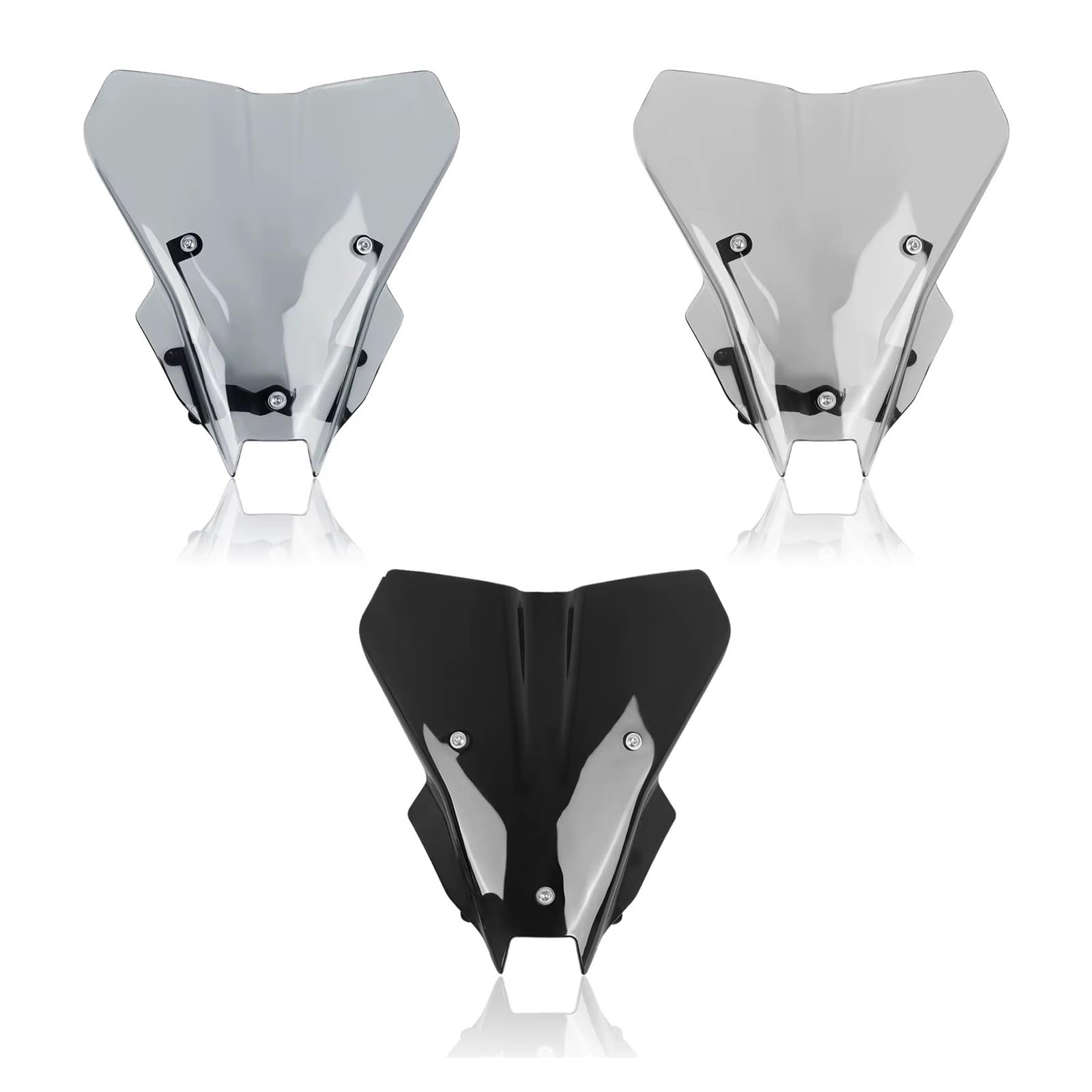 Parabrezza moto Visiera Per Parabrezza Per Moto | Per CB750 Per Hornet CB 750 2025 Plastica eccellente resistenza ai graffi e alle scheggiature(Nero)