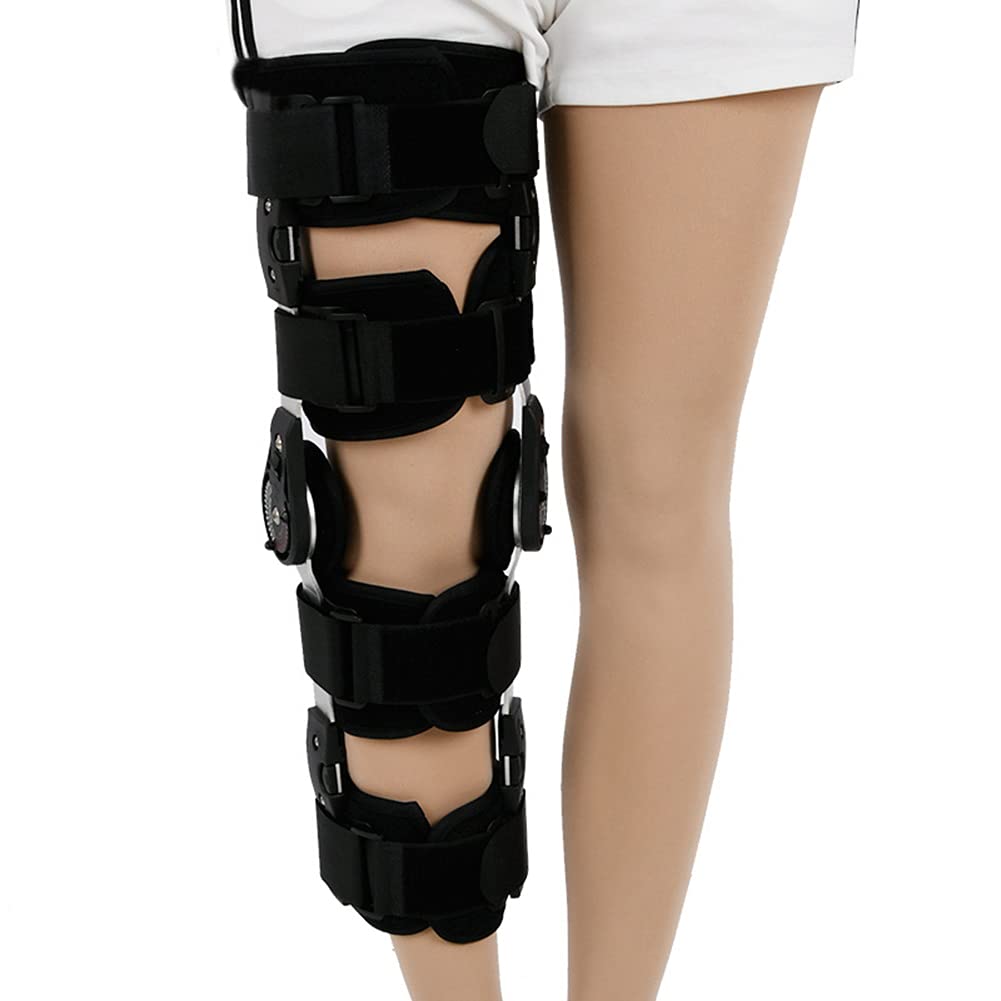 Ortesis de rodilla con bisagra Rodillera postoperatoria, rodillera con bisagras La rodillera con bisagras limita la flexión y la extensión para recuperar lesiones de rodilla, MCL y lágrimas, y menisc