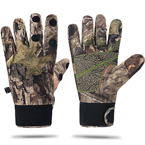 Camouflage Hunting Gloves Full Finger/Fingerless Adjustable Waterproof Windproof Gloves Pro Anti-Slip Paim Camo Glove Archery Accessories Hunting Outdoors