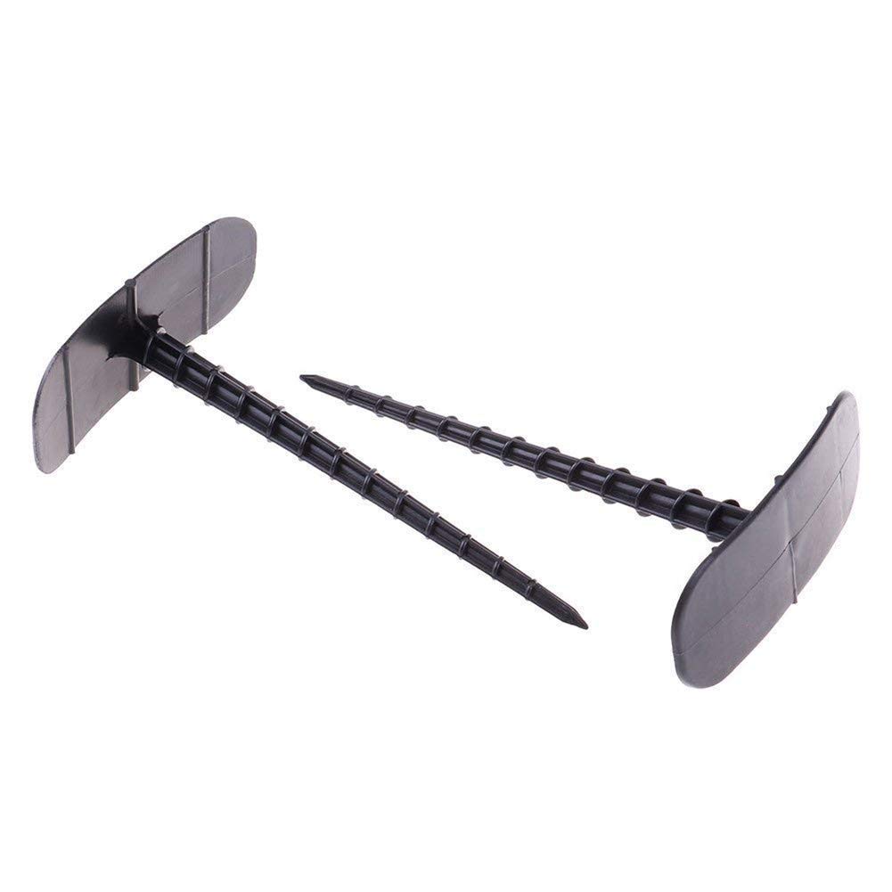 Picchetti di Ancoraggio Lunghi, Ancoraggioper Giardino, Chiodi Ancoraggio per Fissare teloni di Copertura Protezione per Raccolti, Nero, 14CM (Size : 100PCS)