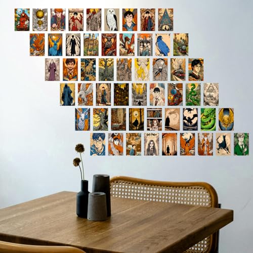Image of SAW Harry Posters Wall Collage Kit - Pack of 54 (4x6 Inches)| Aesthetic Vintage Music Artwork, Wall Decoration | Hollywood Singer Wall Decor Posters For Living Room, Bedroom, Home and Office