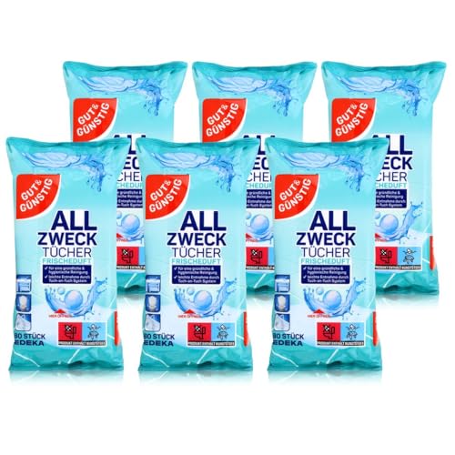 Gut & Günstig Allzwecktücher Frischeduft 6 x 80 (480) Stück