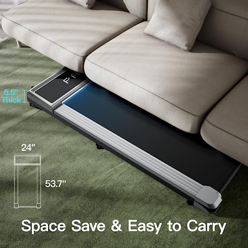 Umay Led Walking Pad With Incline, 2 In 1 Under Desk Treadmill For Home Office, 2.5 Hp Quiet Portable Walking Treadmills With Remote Control, App, Lcd Display #TOP4