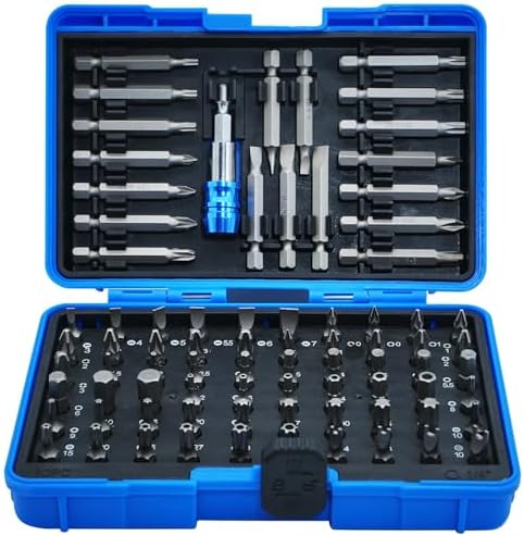 InPower 80 Pcs Screwdriver Bit Set Magnetic Bits Set Included Storage Case and 1/4 Hex Shank Bit...