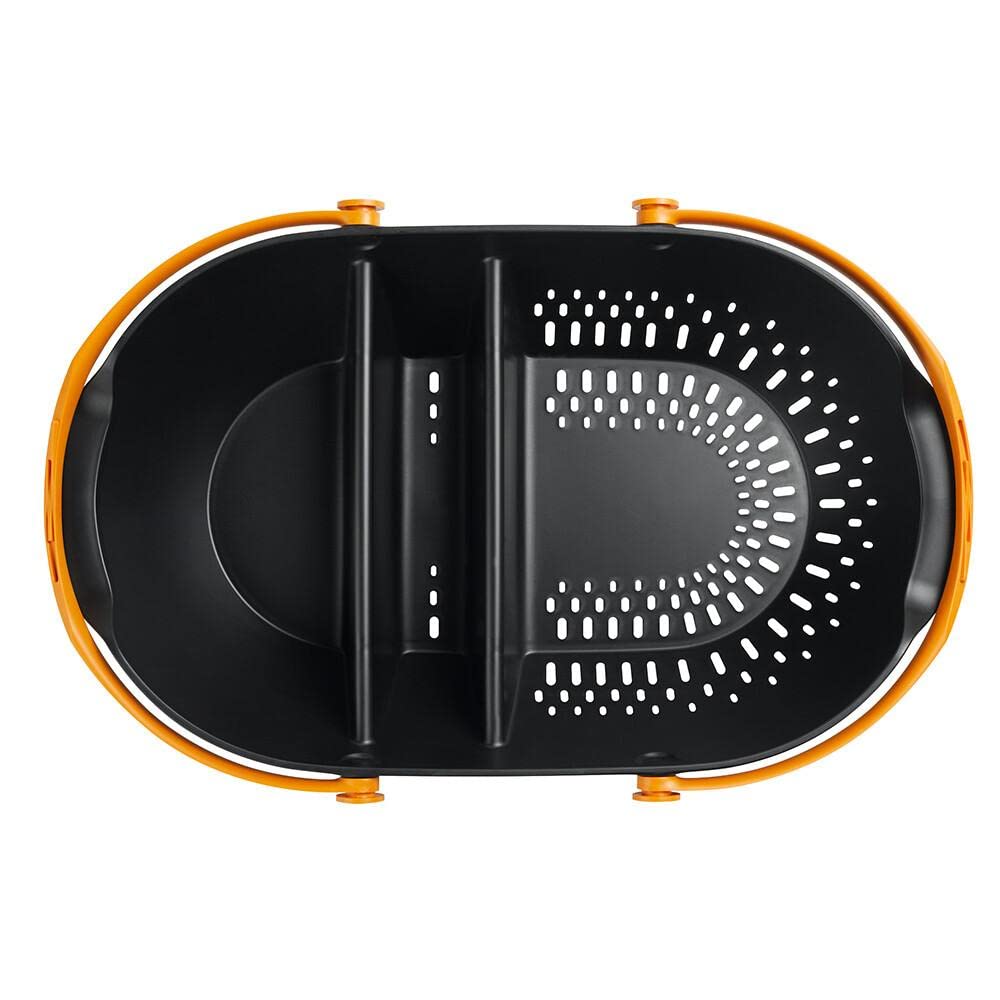 Fiskars Cesta per il Raccolto, Per Raccogliere, Trasportare e Pulire i Prodotti e gli Attrezzi, Plastica, Nero/Arancione, Plus, 1062831