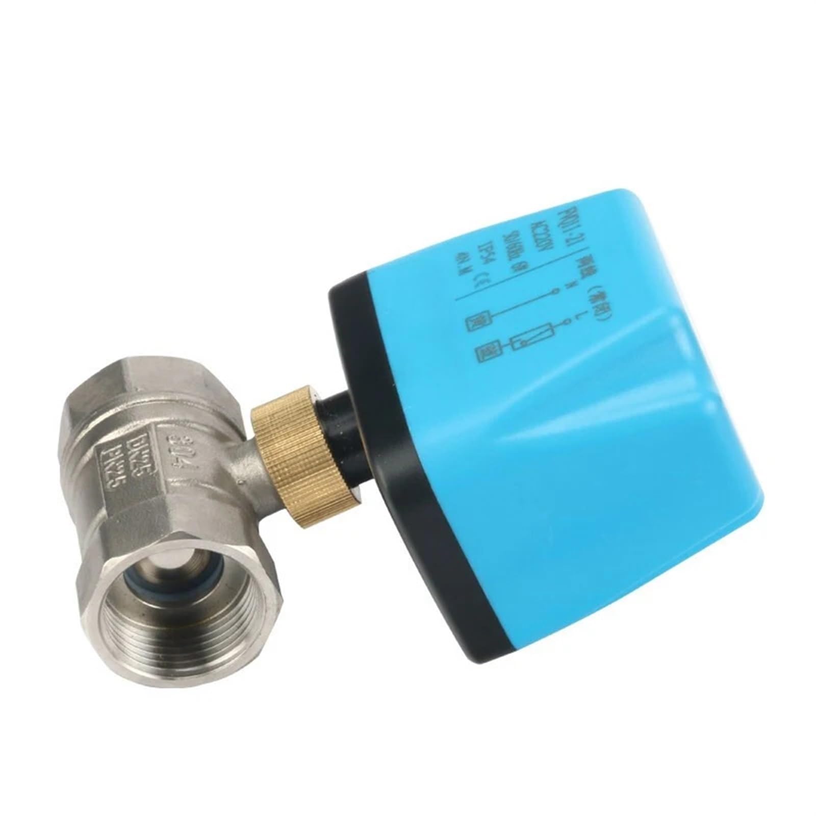 Valvola a Sfera motorizzata normalmente Chiusa/Aperta in Acciaio Inossidabile 1/2 "3/4" 1 "Valvola a elettrica a 2 Fili 220V 12V 24V(220VAC-NORMALLY Closed,DN32)