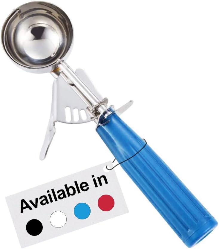 Cuchara de gatillo, tamaño #24 (2 pulgadas de diámetro), capacidad de 2.7 cucharadas, acero inoxidable, control de porciones, cuchara de masa de disponible en Yaxa Peru