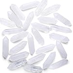 10 PCS Clear Quartz Healing Crystals Wands Polished Tumbled Stones Bulk Natural Hexagonal Pointed Reiki Energy Balancing Meditation Therapy Chakra Wand Set Christmas Gift Stocking Stuffers