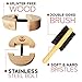 HAT MATE Premium Hat Stretcher w/ Bonus Brush - Solid Wood & , Heavy Duty Fits All Hats & Clothes Brush, Unisex Cream