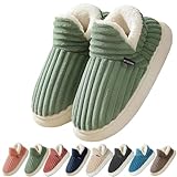 Coswind Chaussons Femme Homme Hiver Chaud Pantoufles Confortable Fermé Mousse Mémoire An...
