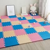 ジョイントマット カラフル 30*30*2.5*16 60cm 30cm 防音効果 衝撃吸収 サイドパーツ付き フロアマット パズルマット プレイマット ジョイント マット 厚手 フロアーマット 滑り止め 防汚 明るく 美しく 新生活 カラーマット