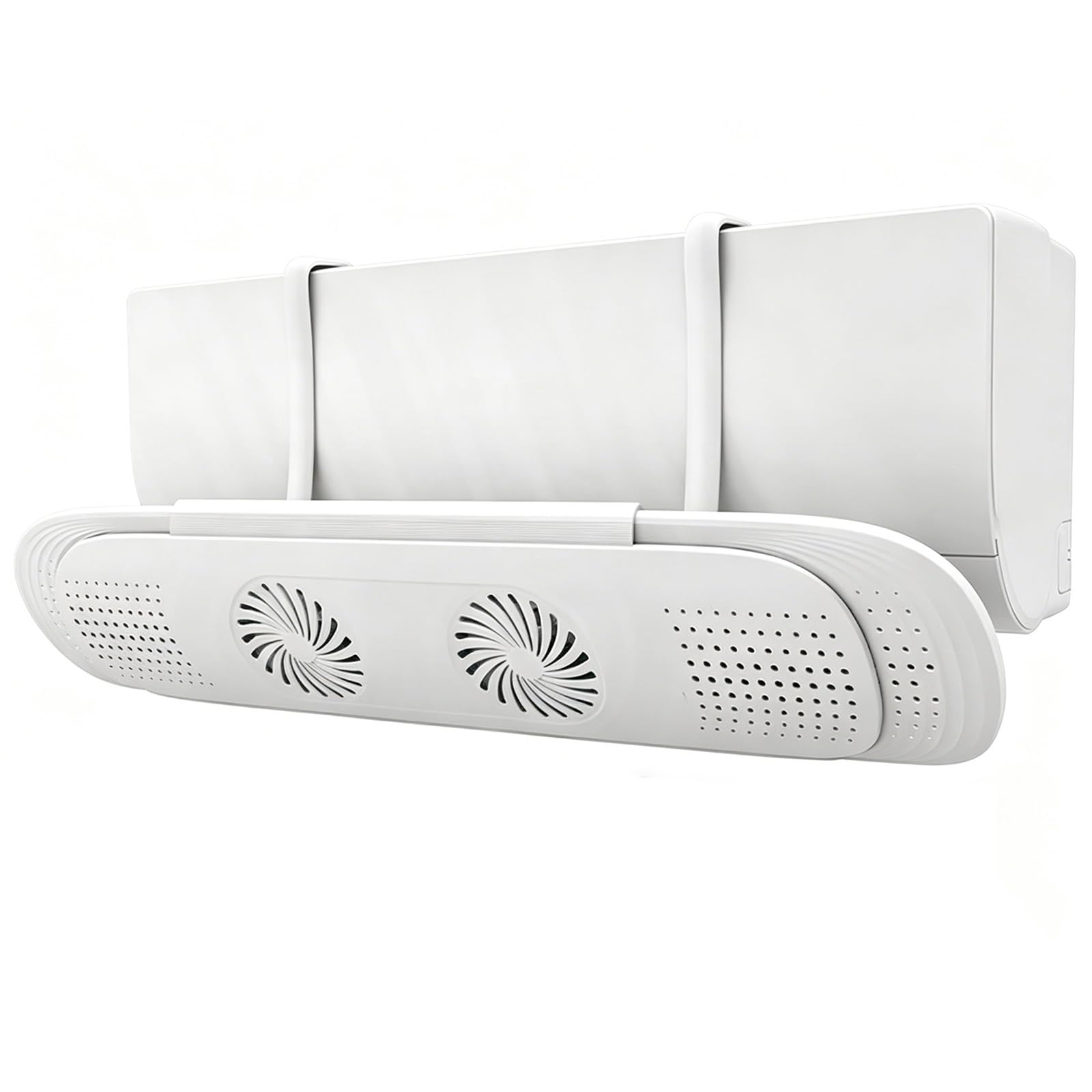 JSFYJZYZ Air Conditioner Deflector, Dual-Fan Blade Design, Extendable, No Installation Required, Plastic Vent Deflector for Home Office