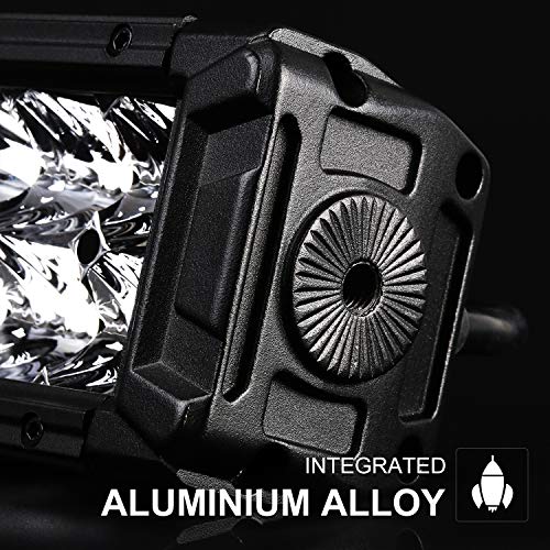 Rigidhorse Led Light Bar 8 Inch Double Row 120W 12000Lm Spot Flood Combo Led Off Road Lights Xenon White Ip68 Waterproof Driving Light For Trucks, 2Pcs #TOP2