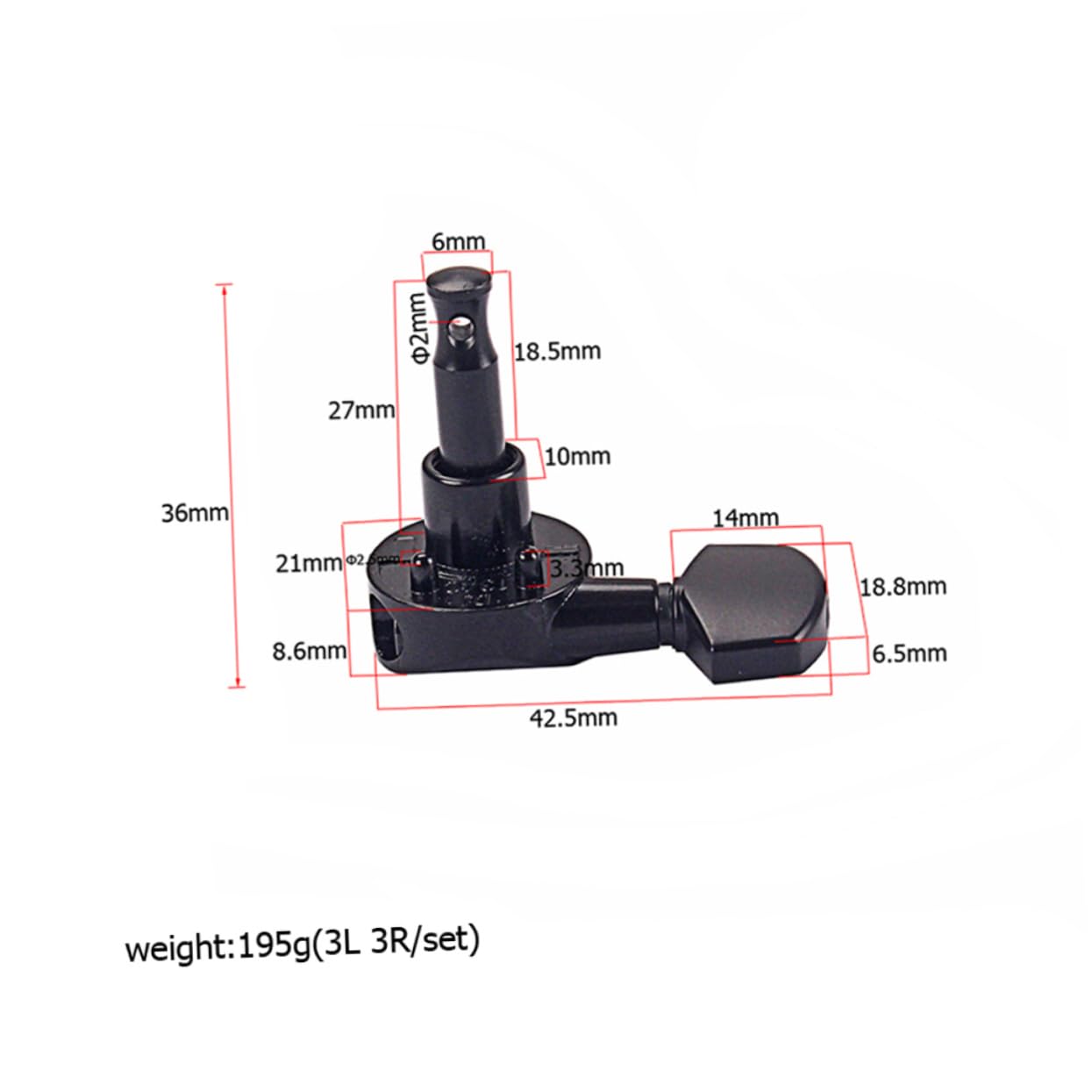 BESTonZON Replacement Guitar Tuning Keys 6pcs Gc208a Open String Tuners Metal Guitar Pegs