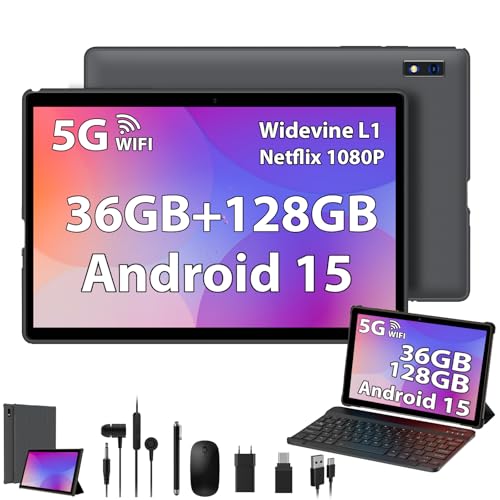Android 15 Tablet 10 Inch, 36GB +128GB/2TB, 5G WiFi, Octa-Core 2....