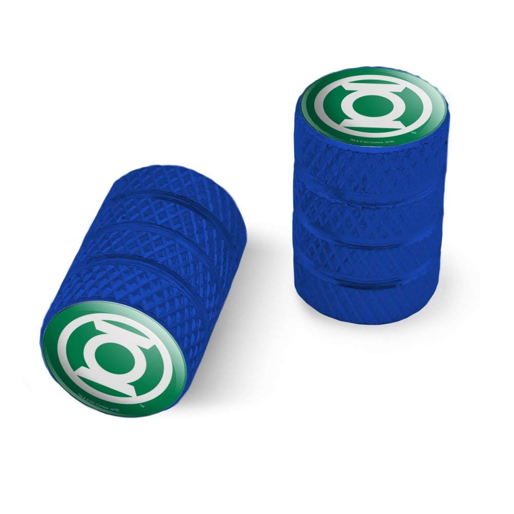 Green Lantern White Logo Motorcycle Bicycle Bike Tire Rim Wheel Aluminum Valve Stem Caps