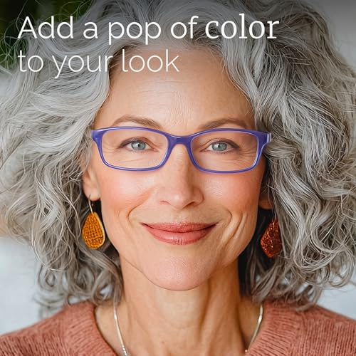 Image of Gaoye 0.5 Reading Glasses for Women, 6 pack Fashion Readers for Women Men Spring Hinge Eye Glasses, Blue Light Reading Glasses