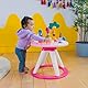 Bright Starts, Around We Go Tropic Coral 2-in-1 Spielstation & Lauflernwagen, Spieletisch mit Lichtern & Musik, 10 Aktivität Spielzeug, motorische Entwicklung, rosa, ab 6 Monaten