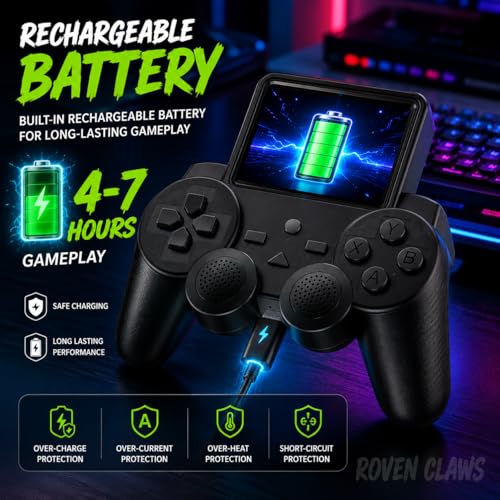 Image of S10 Handheld Gaming Console 520 in 1 Retro Video Game for TV, Rechargeable Battery, AV Output, Portable Gamepad for Kids Boys Girls & Adults