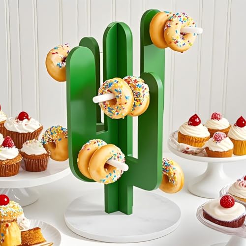 Donut Stand Holder,Cactus Shaped Bagel Stand Holder,Donut Wall Di...