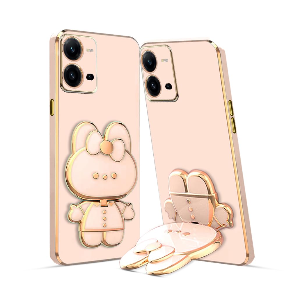 KARWAN®️ 6D Cat Back Cases and Covers Compatible for Vivo Y35 Kitty Cat Back Cover Case with Stand and Mirror | Camera Protection | Anti-Slip | Folding Stand - Pink (B0CCDX5YXN) Amazon Price History, Amazon Price Tracker