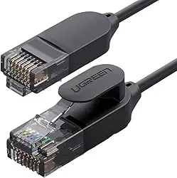 Cabo de Rede Lan Rj45 10gbps Cat6 10 Metros Preto Conexão Plug and Play Transferência até 10Gbps Ideal para Laptop Desktop Roteador Largura de Banda até 500MHz MPOWER
