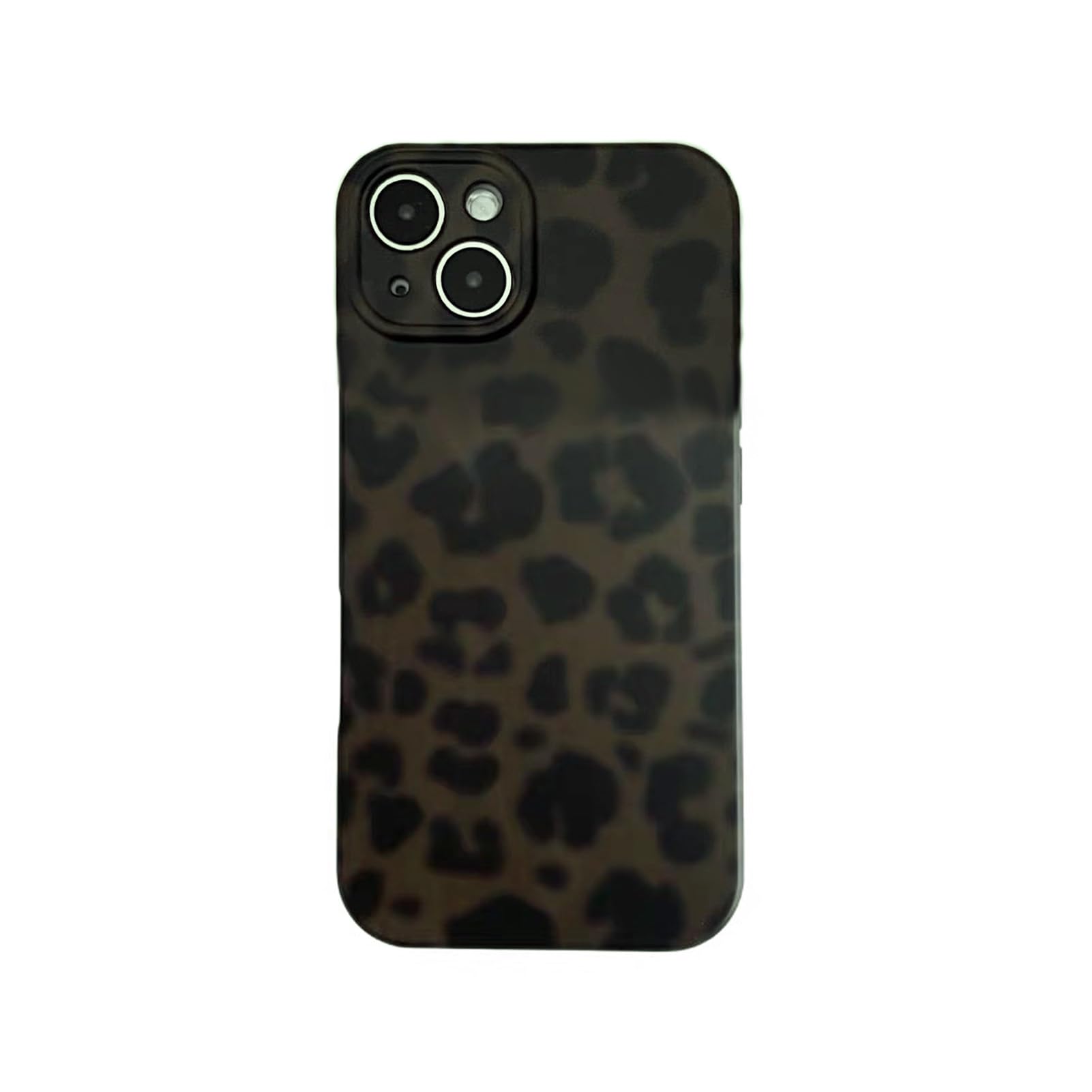 aaknhen Green Leopard Cheetah Print Tortoise Shell Phone Case for iPhone 13 Cute Trendy Vintage Amber Pattern Matte Slim Full Camera Flexible Soft TPU