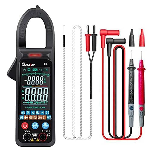Duotar Alicate Amperímetro portátil de mão Cor LCD Amperímetro de tela grande 6000 contagens NCV Tensão AC Corrente Continuidade Resistência Diodo Freqüência Capacitância Temperatura Detecção ao