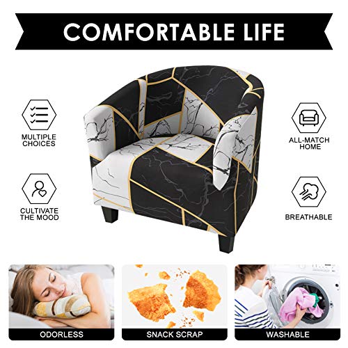 Hotniu Club Chair Slipcover Tub Chair Covers For Armchairs, High Stretch Armchair Slipcover, Furniture Protector For Living Room, Removable Wing Back Covers, Geometric Tiles Armchair Covers #TOP3