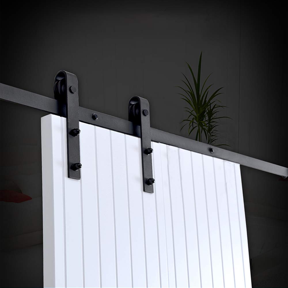 Set di Accessori per Porte Scorrevoli, Kit di ferramenta per Porta Scorrevole, Guida per Pavimento della Porta, Liscio, Silenzioso, Robusto (183 CM, Stile Classico)